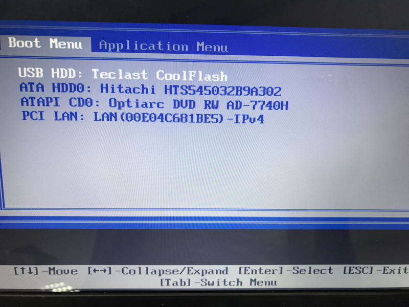 inicialização do windows com usb
