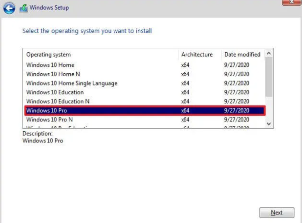 choose windows system
    
