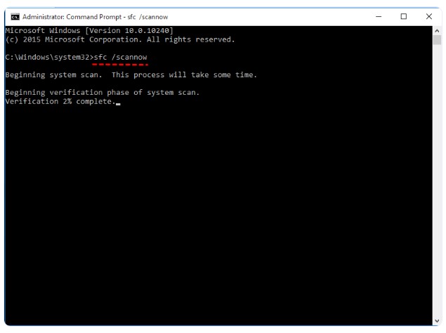 Image of Step 3 Run SFC Scan