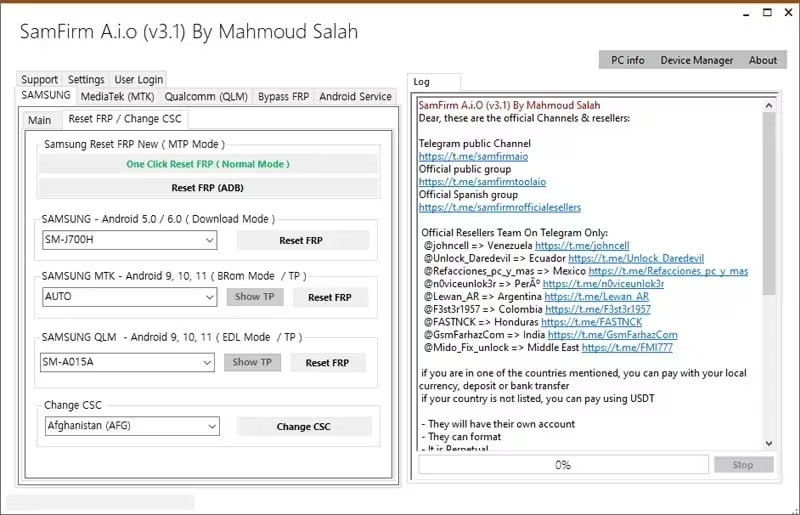 samfirm frp tool