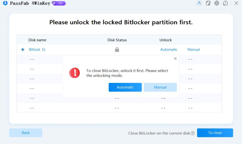 elect unlock mode