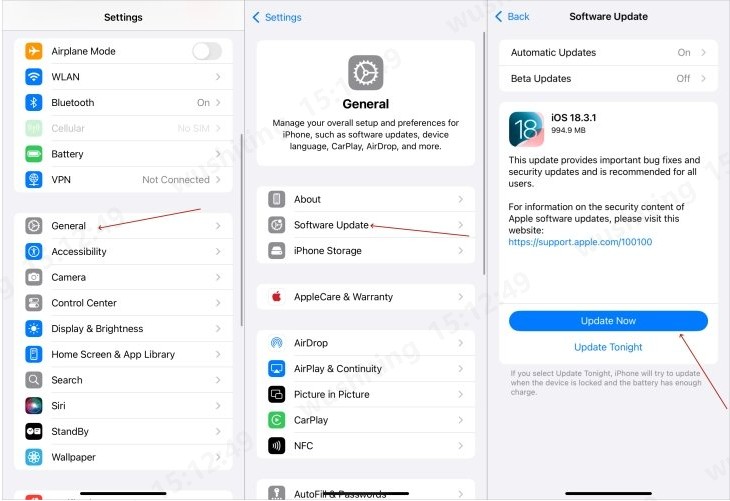 update ios version to fix iphone keeps locking itself