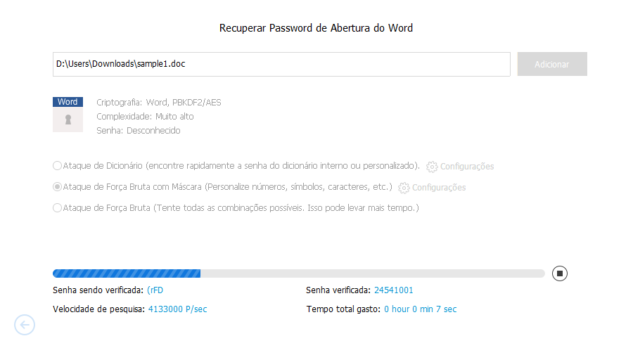 start recovery passfab for word guide