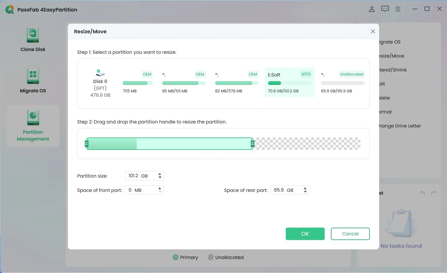 resize partition2